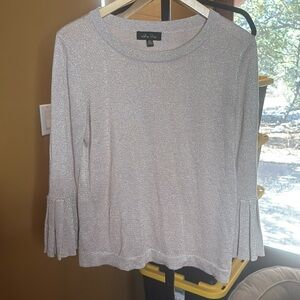 Melissa Paige Blush Rose Metallic Sweater Size M